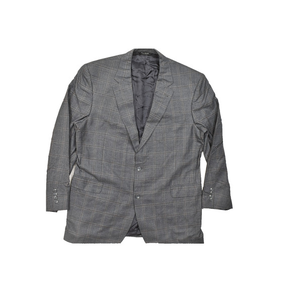 Jos. A. Bank Signature Men's Gray Plaid 100% Wool Blazer Size 44L - Picture 1 of 8